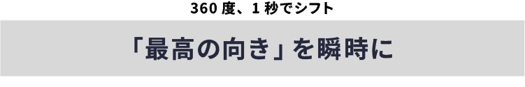 360度、1秒でシフト